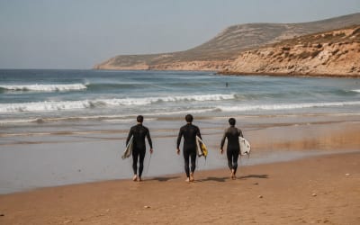 שיעור גלישה עם מדריכים מקומיים בטגזוט - הדמיה להמחשת סוג החוויה