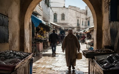הנמל, החומות ושוק הדגים באסווירה - הדמיה להמחשת סוג החוויה